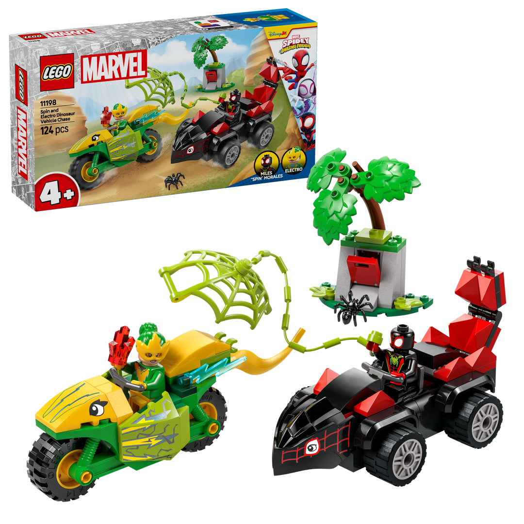 לגו | Marvel - מרדף אחרי רכבי דינוזאור ספין ואלקטרו (11198)-2