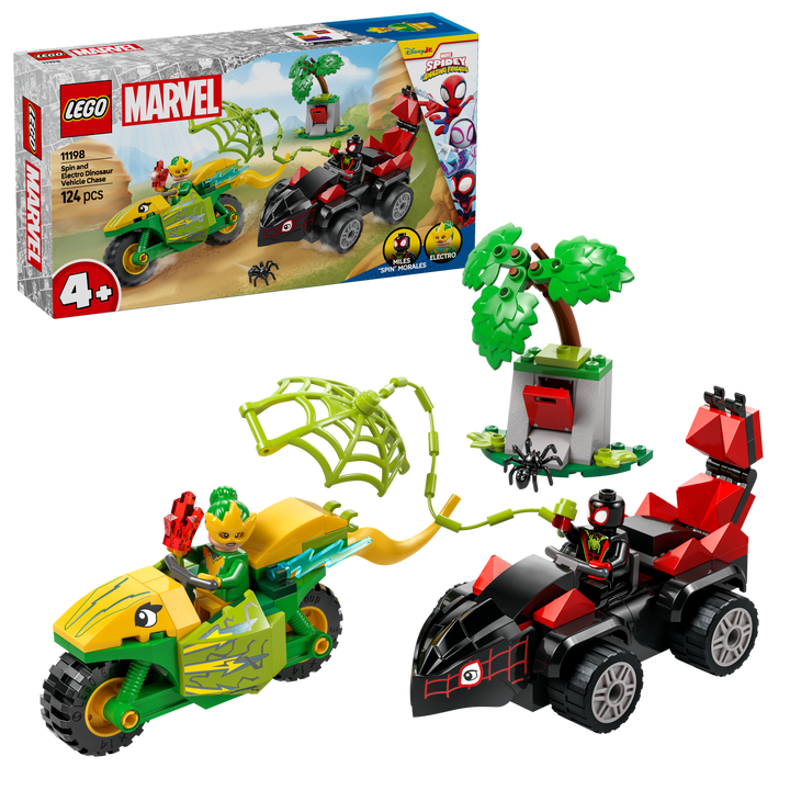 לגו | Marvel - מרדף אחרי רכבי דינוזאור ספין ואלקטרו (11198)-2