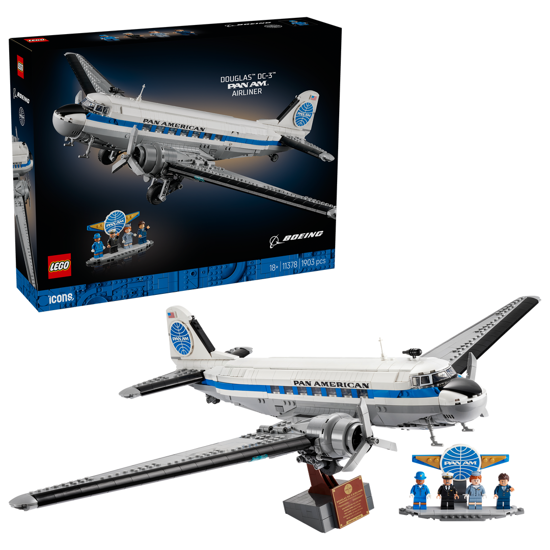 לגו Icons - מטוס הנוסעים ®Douglas™ DC-3™ PAN AM (11378)-1