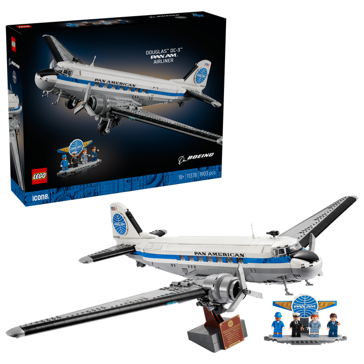 לגו Icons - מטוס הנוסעים ®Douglas™ DC-3™ PAN AM (11378)-2