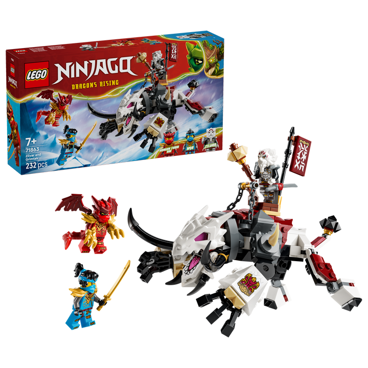 לגו NINJAGO® - זילוואר וחיית הדרקון שלו גרימטק (71863)-2