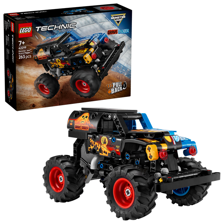 לגו Technic - Monster Jam ™Grave Digger™ אש וקרח (42219)-2