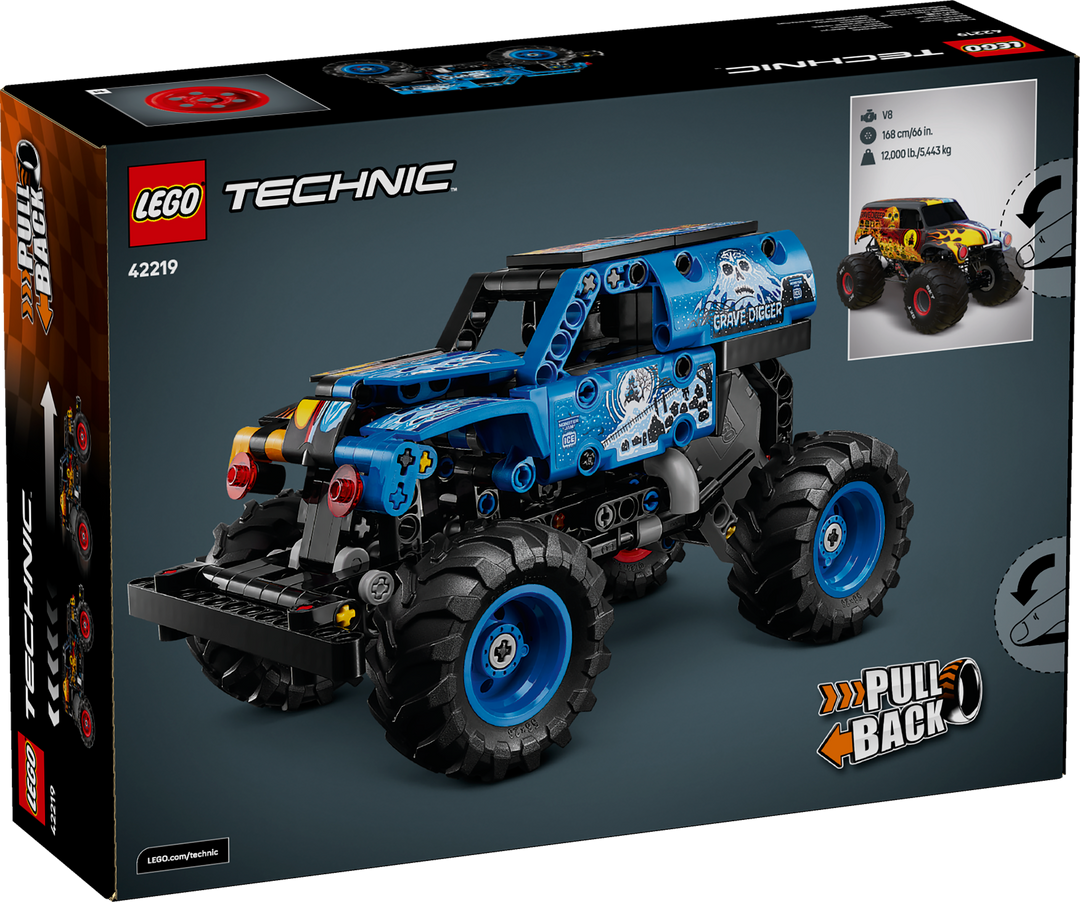 לגו Technic - Monster Jam ™Grave Digger™ אש וקרח (42219)-7