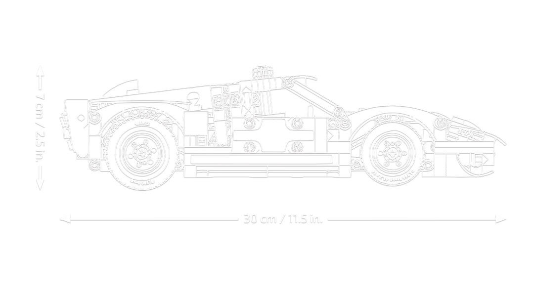 לגו Technic - מכונית מרוץ 1966 Ford GT40 MKII (42223)-2