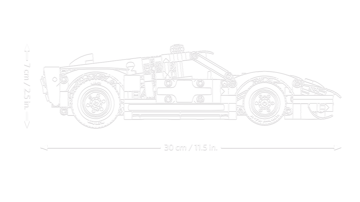 לגו Technic - מכונית מרוץ 1966 Ford GT40 MKII (42223)-3