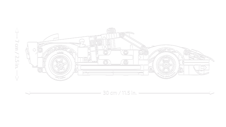 לגו Technic - מכונית מרוץ 1966 Ford GT40 MKII (42223)-3