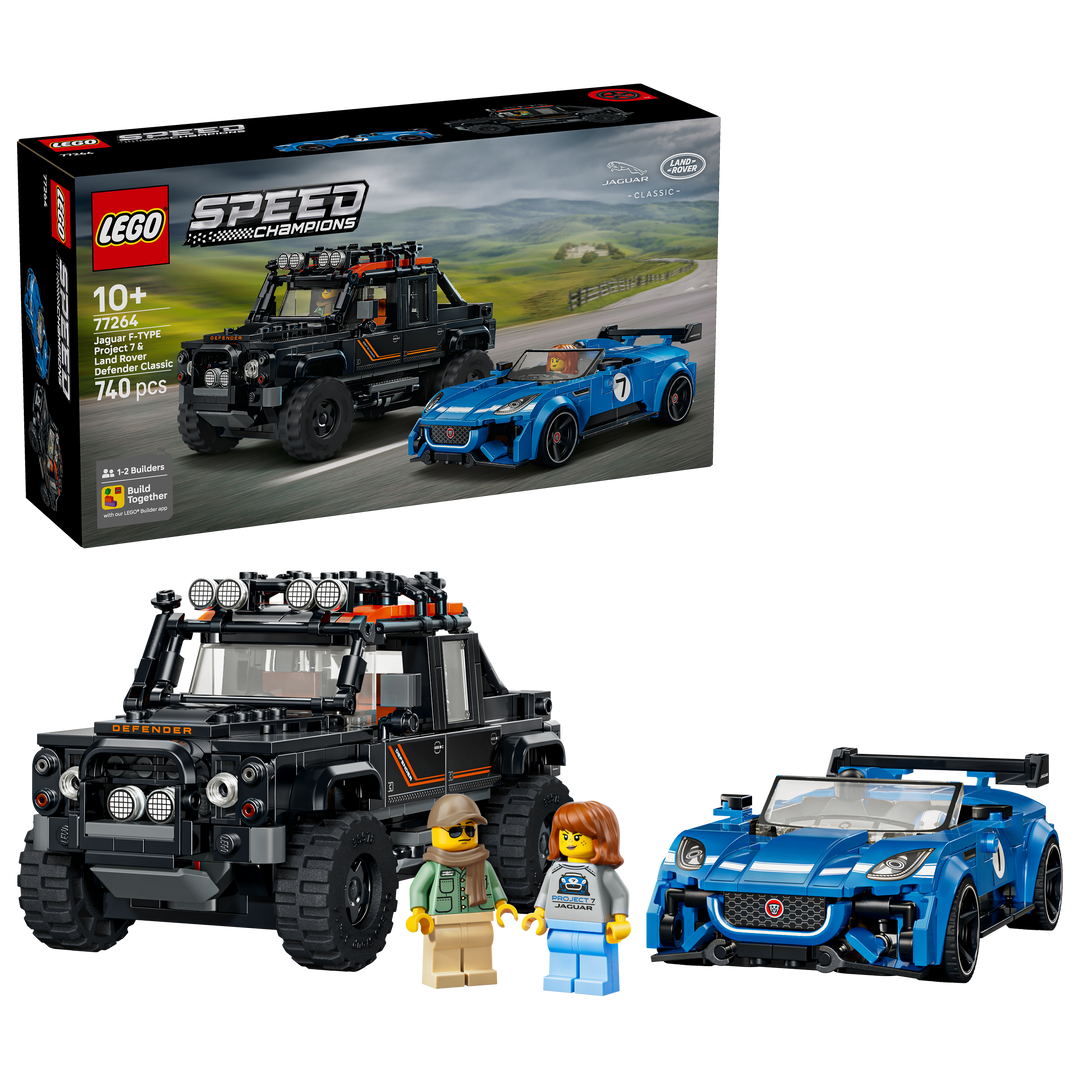 לגו Speed Champions - Jaguar Project 7 ו-Land Rover Defender (77264)-1