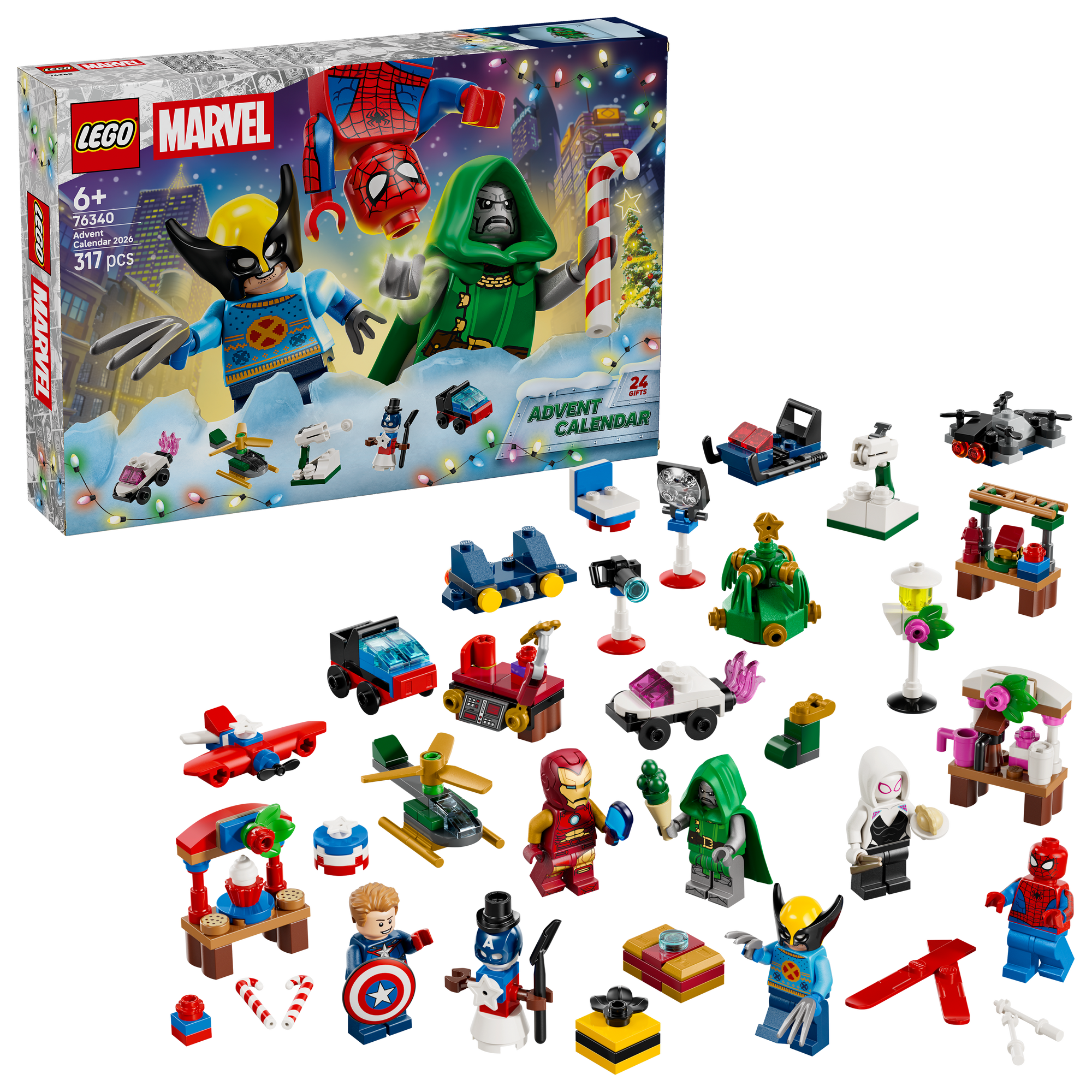לגו Marvel - לוח הפתעות חגיגי 2026 (76340)-2