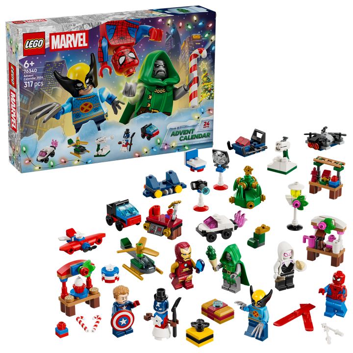 לגו Marvel - לוח הפתעות חגיגי 2026 (76340)-2