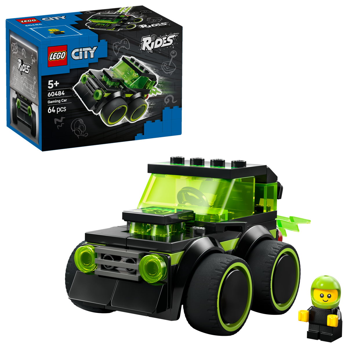 לגו City - בנסיעה – מכונית מרוץ גיימינג (60484)-2