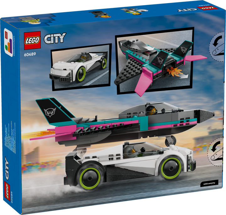 לגו City - מטוס סילון נגד מכונית (60489)-12