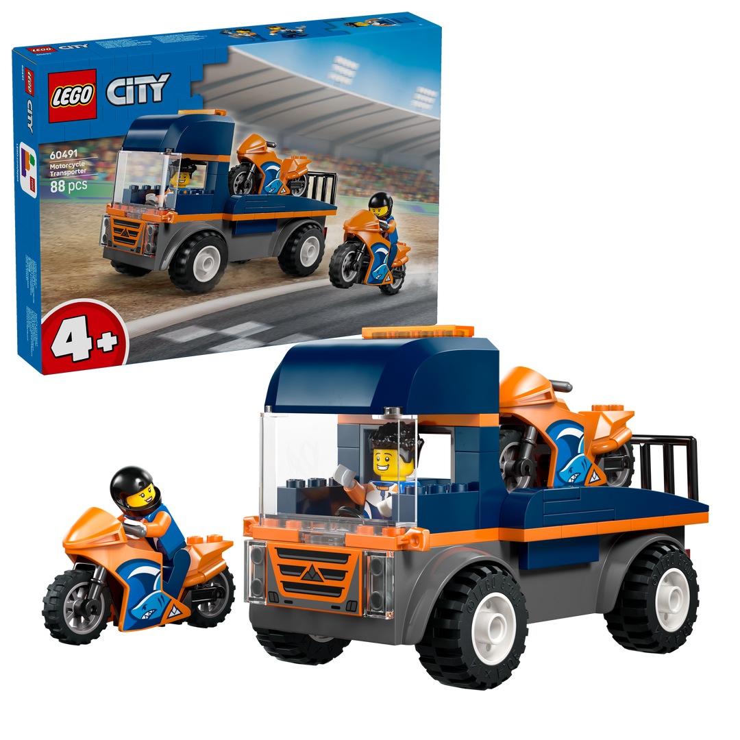 לגו City - משאית להובלת אופנועים (60491)-2