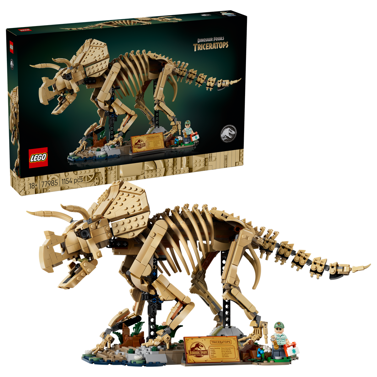 לגו Jurassic World - מאובני דינוזאורים: טריצרטופס (77985)-2