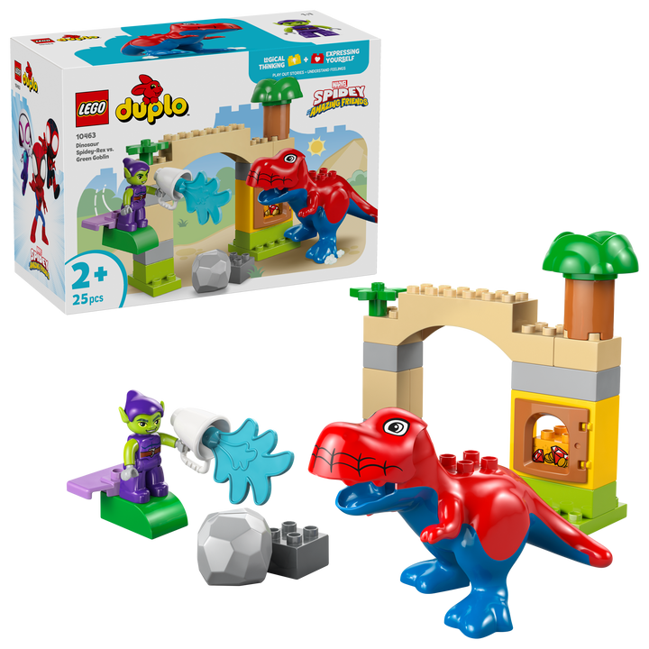 לגו DUPLO® - דינוזאור ספיידי-רקס נגד הגובלין הירוק (10463)-2