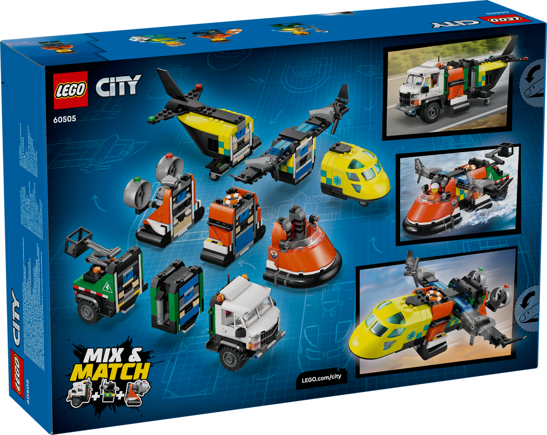 לגו City - רמיקס של מטוס, משאית שירות ורחפת (60505)-2