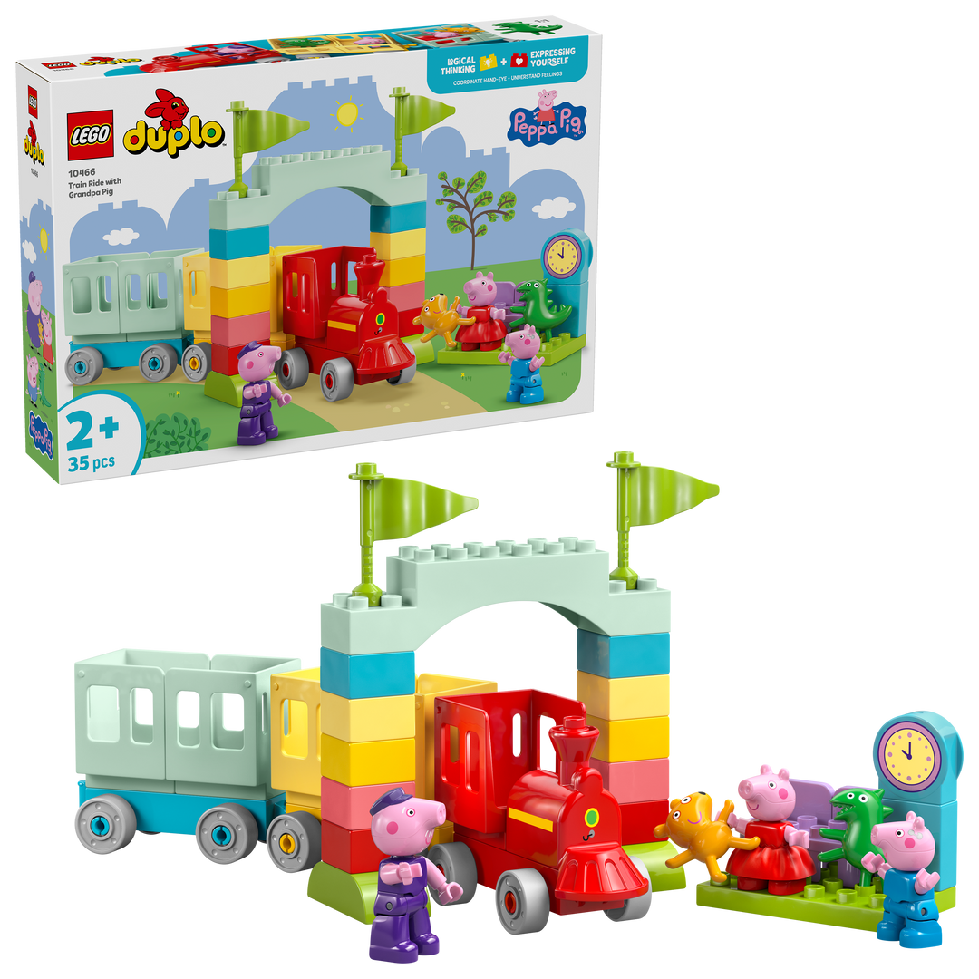 לגו DUPLO® - טיול ברכבת עם סבא חזיר (10466)-1
