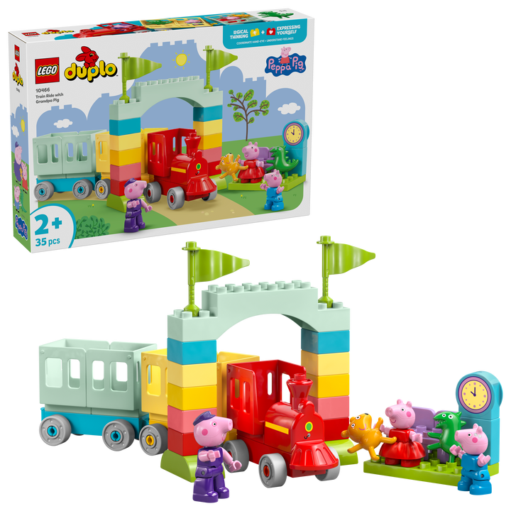 לגו DUPLO® - טיול ברכבת עם סבא חזיר (10466)-2