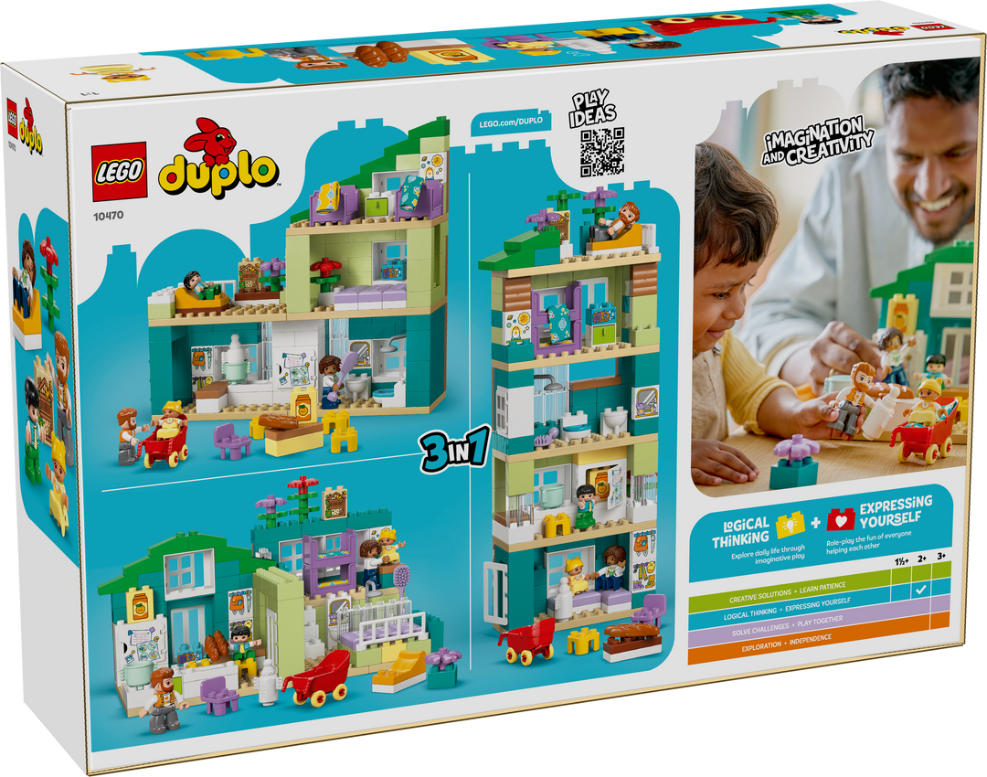 לגו DUPLO® - בית משפחה מודרני 3 ב-1 עם דמויות (10470)-10