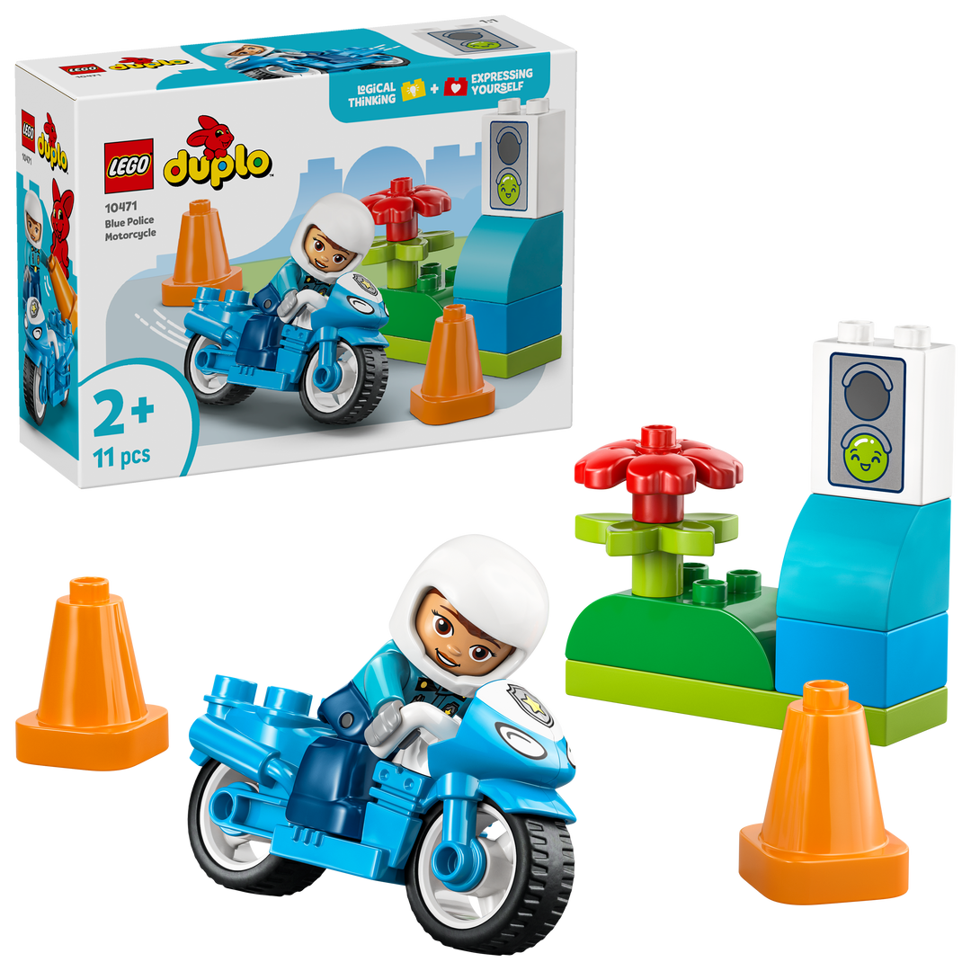 לגו DUPLO® - אופנוע משטרתי כחול (10471)-1