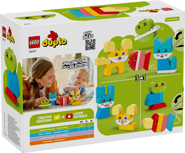 לגו DUPLO® - חיות מחמד חמודות ויצירתיות 3 ב-1 (10477)-2