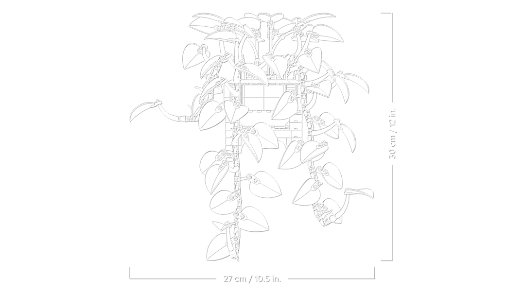 לגו  - פוטוס זהוב בעציץ תלייה (11512)-4
