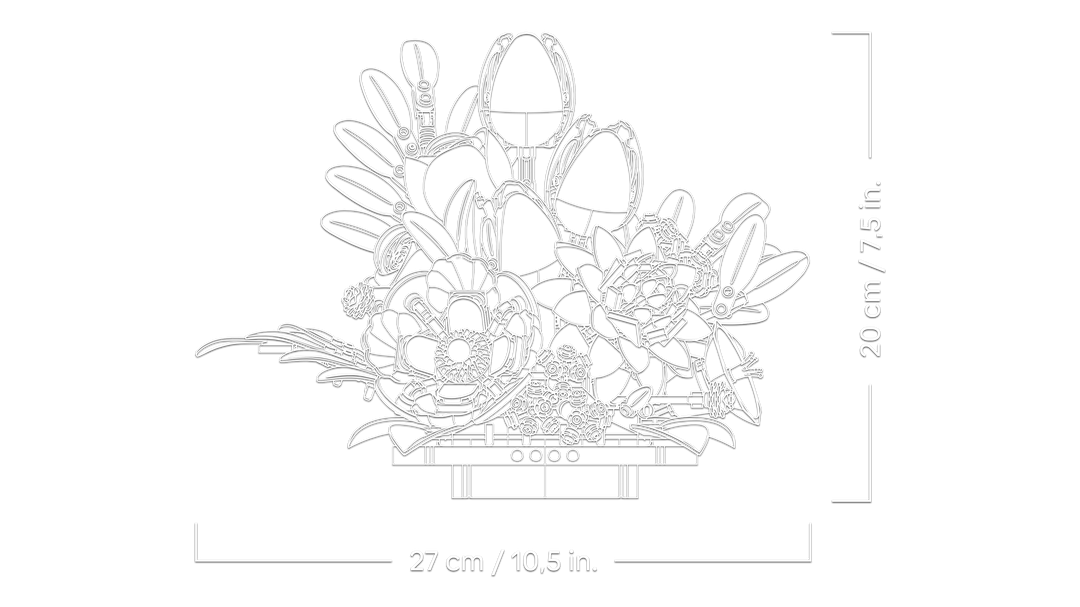 לגו Botanicals - סידור פרחים בגוונים כהים (11513)-6