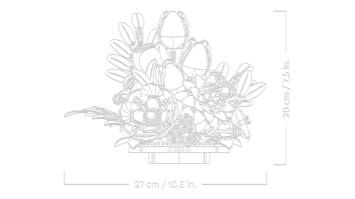 לגו Botanicals - סידור פרחים בגוונים כהים (11513)-7