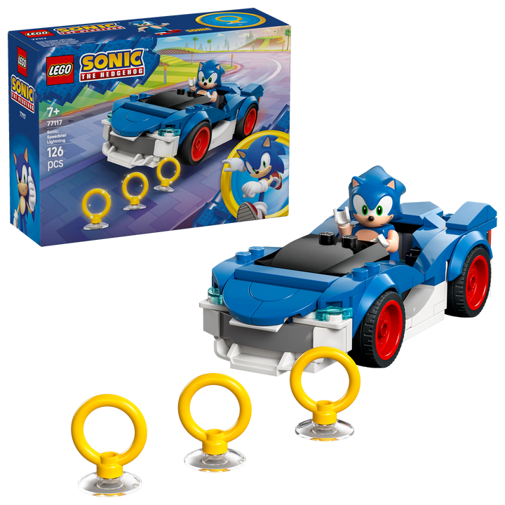 לגו Sonic the Hedgehog™ - Sonic: מכונית ספידסטר לייטנינג (77117)-2