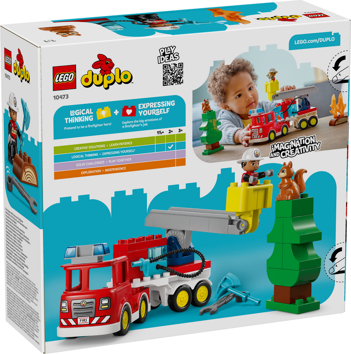 לגו DUPLO® - כבאית עם צינור וכבאי (10473)-2