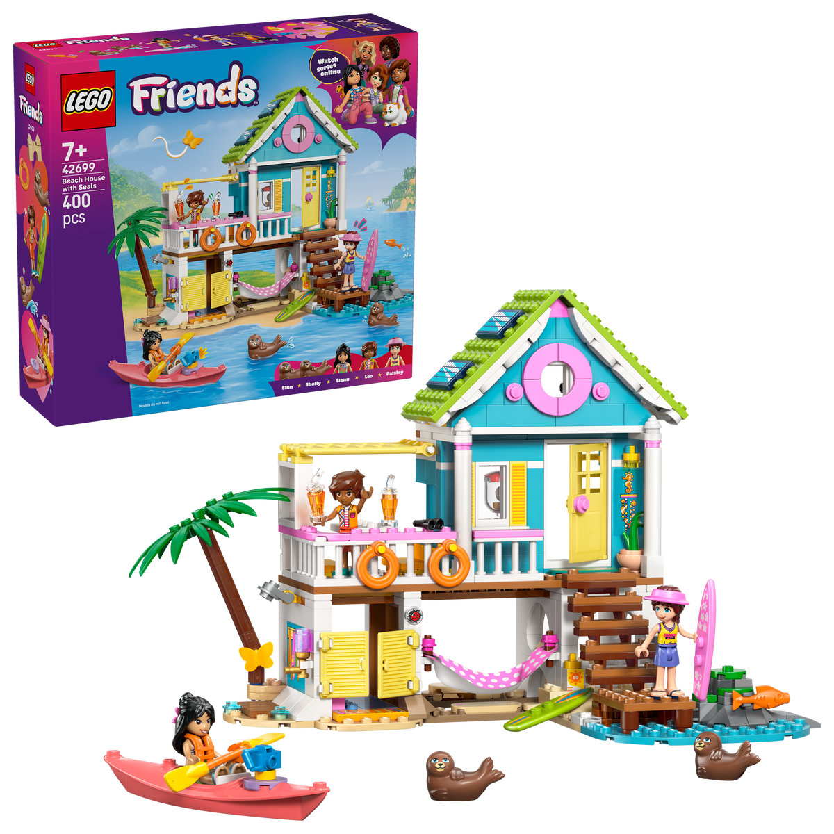 לגו Friends - בית על החוף עם כלבי ים (42699)-2