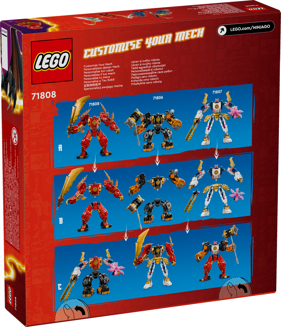 לגו NINJAGO® - רובוט יסודות האש של קאי (71808)-1
