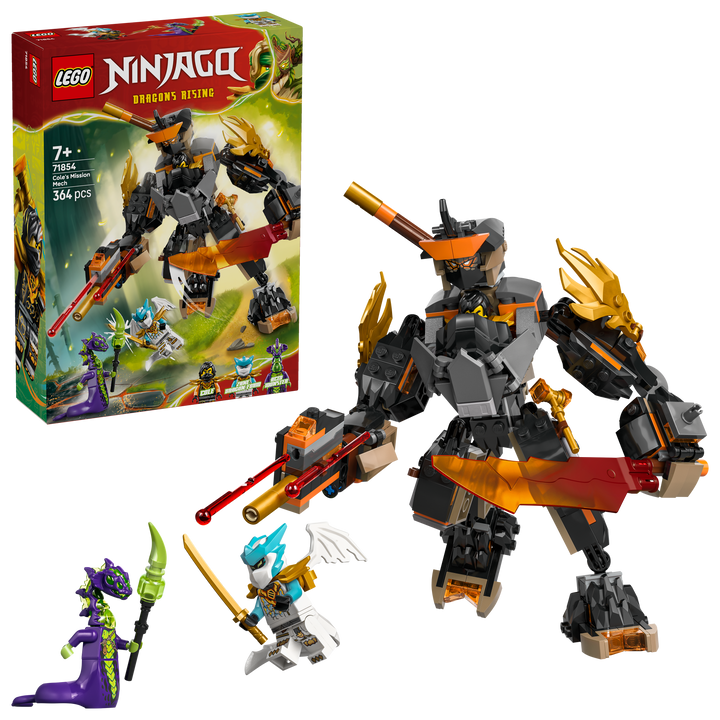 לגו NINJAGO® - רובוט המשימה של קול ודרקון זאין (71854)-2