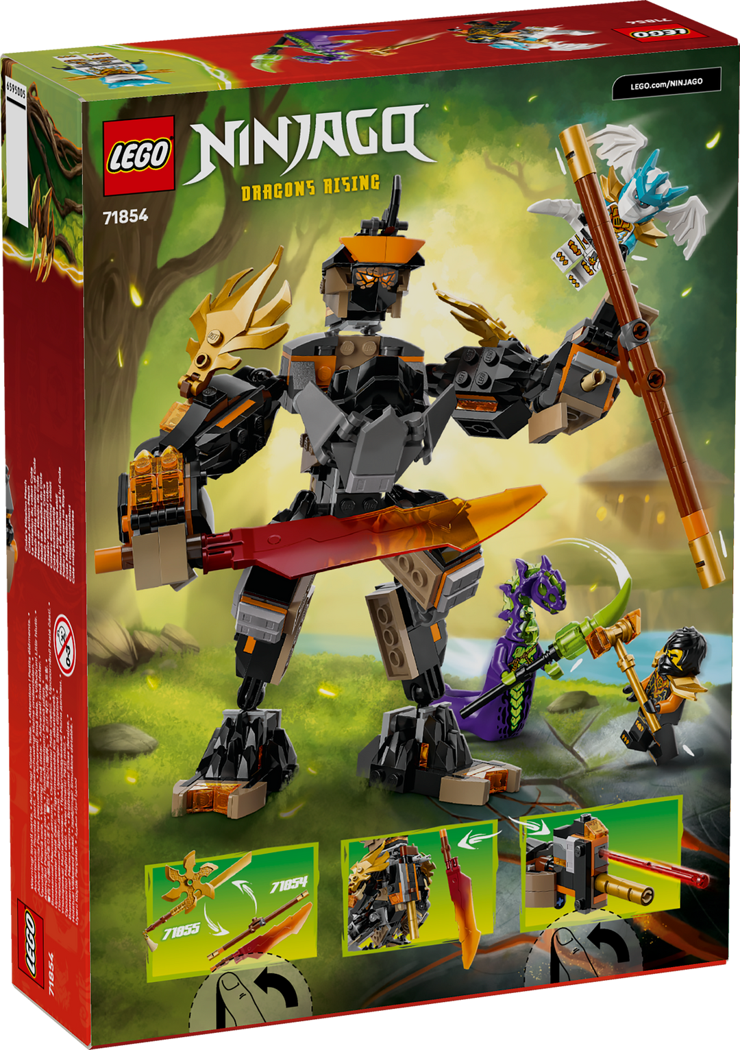 לגו NINJAGO® - רובוט המשימה של קול ודרקון זאין (71854)-2