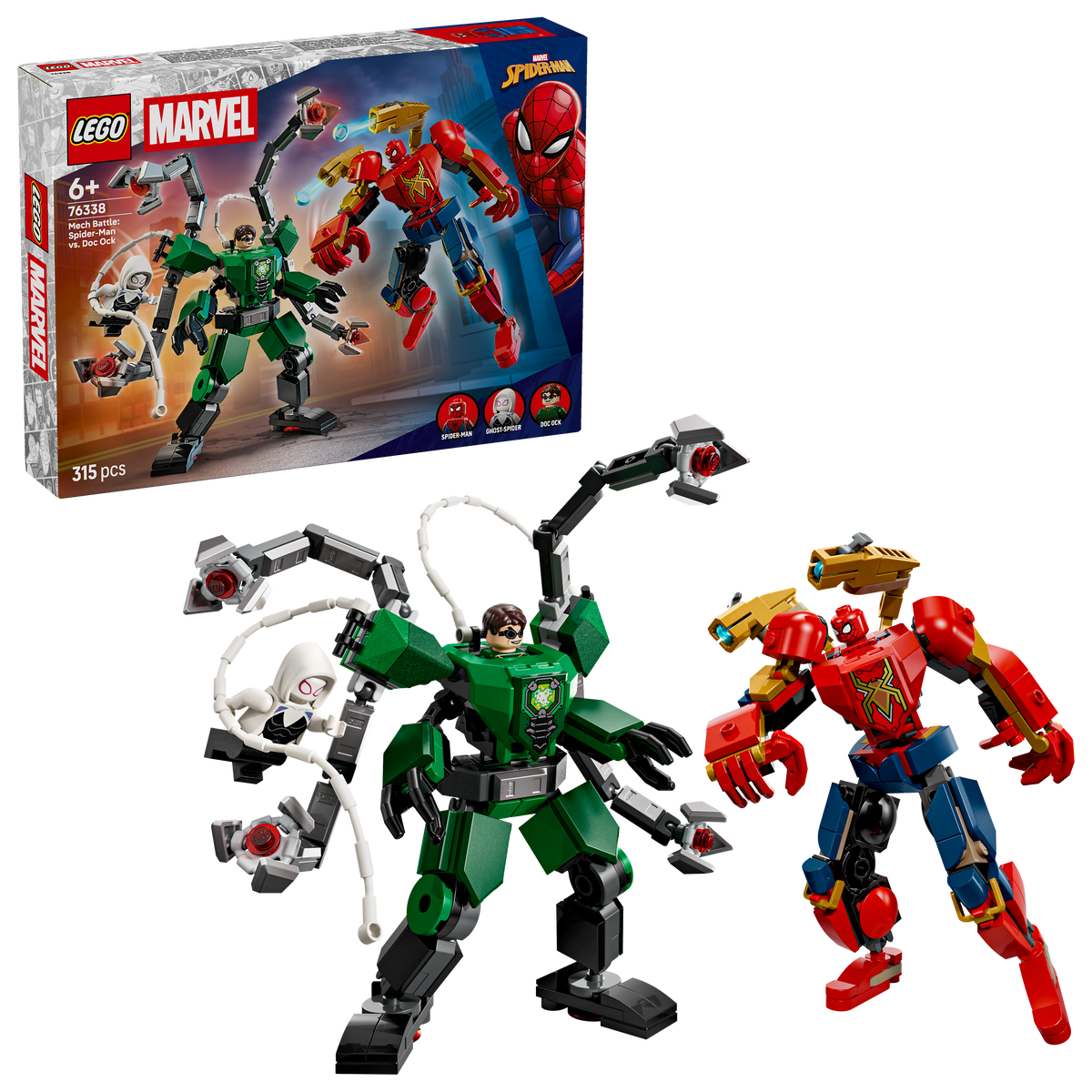 לגו | Marvel - קרב רובוטים: ספיידרמן נגד דוק אוק (76338)-2