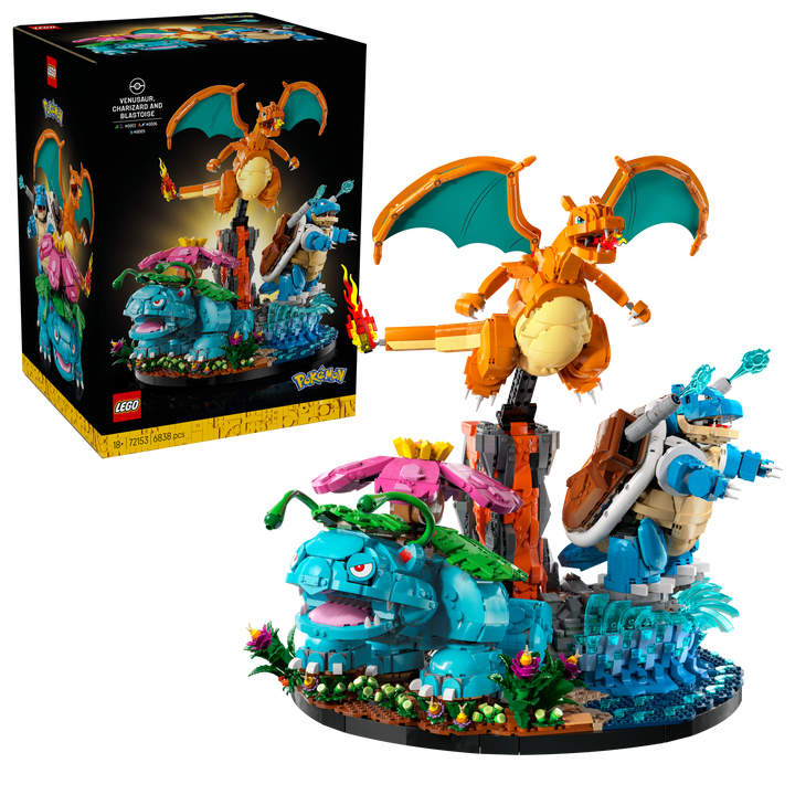 לגו Pokémon™ - ונוזאור, צ'אריזארד ובלסטויז (72153)-2
