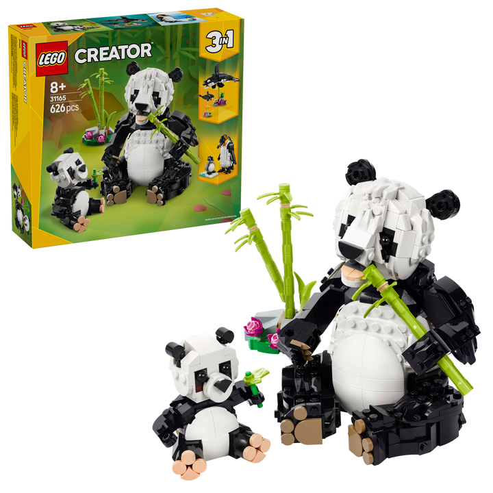 לגו Creator 3in1 - חיות בר: משפחת דובי פנדה (31165)-2