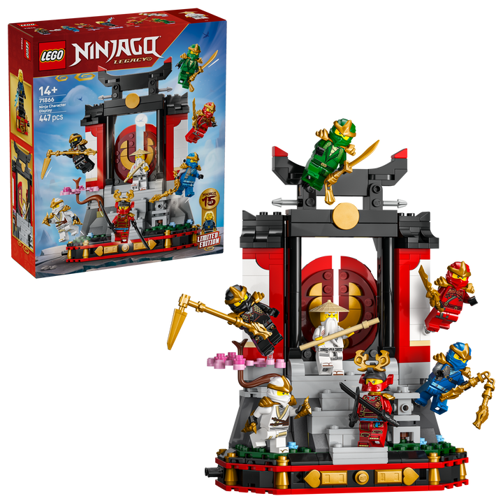 לגו NINJAGO® - תצוגת דמויות נינג'ה - מהדורת חגיגות 15 שנה (71866)-2