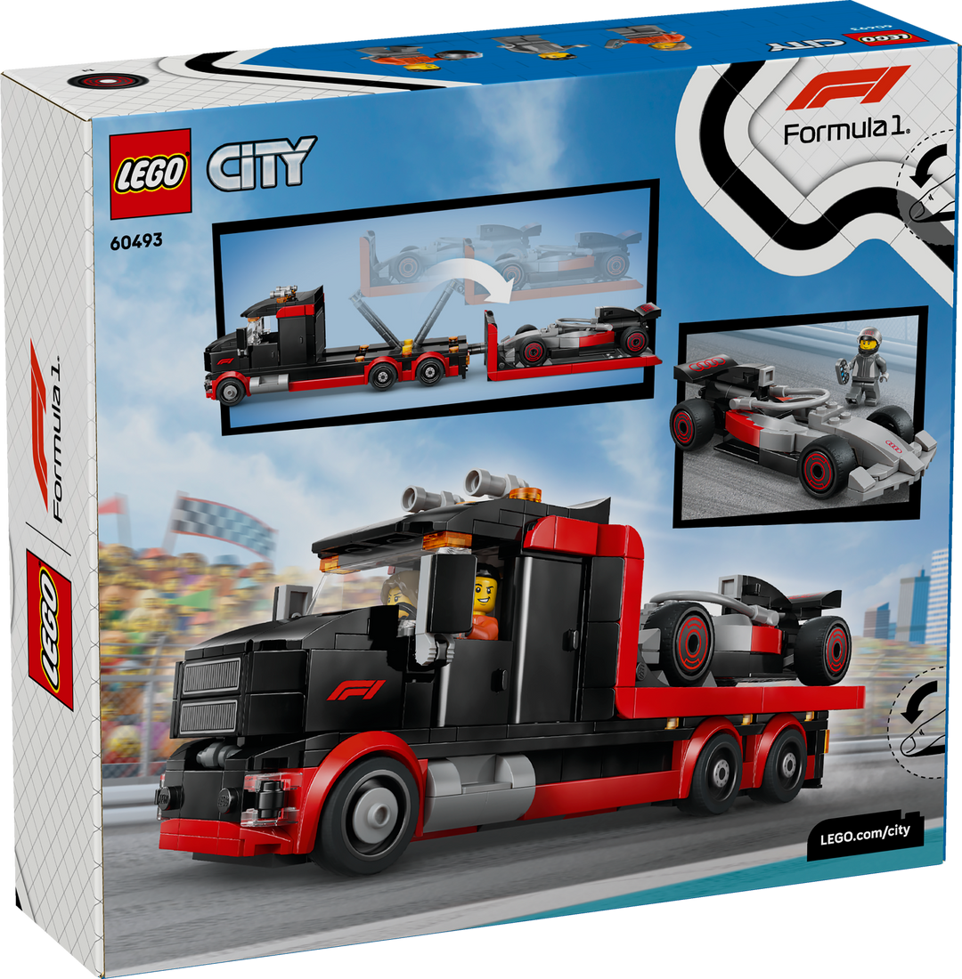 לגו City - משאית עם מכונית מרוץ ®Audi F1 בתצוגת ®F1 (60493)-3