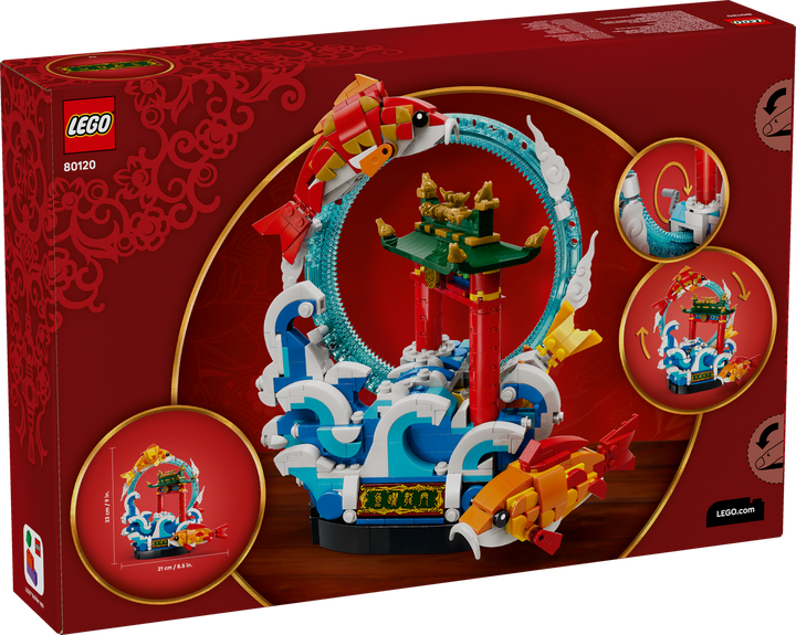 לגו Chinese Festivals - קרפיון קופץ מעל שער הדרקון (80120)-3