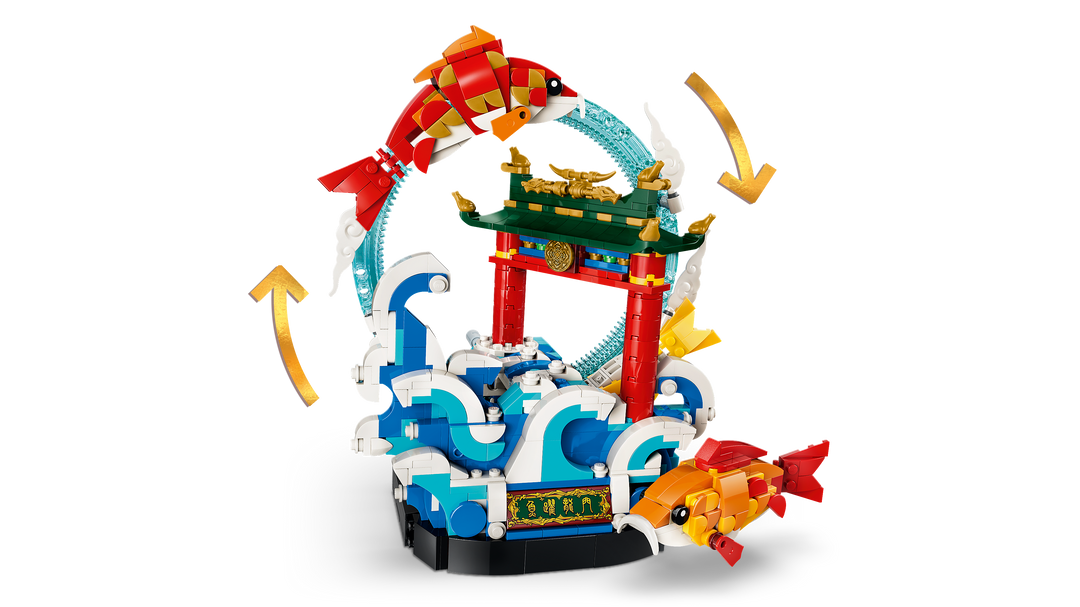 לגו Chinese Festivals - קרפיון קופץ מעל שער הדרקון (80120)-5