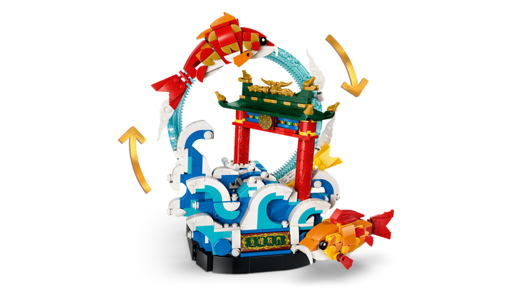 לגו Chinese Festivals - קרפיון קופץ מעל שער הדרקון (80120)-5