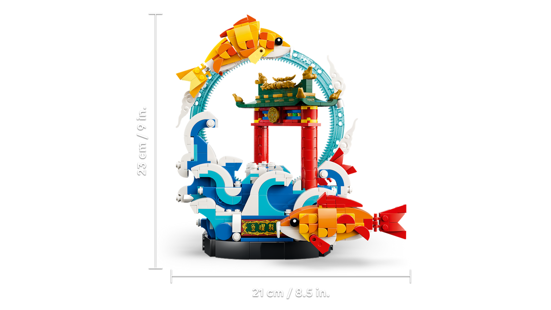 לגו Chinese Festivals - קרפיון קופץ מעל שער הדרקון (80120)-5