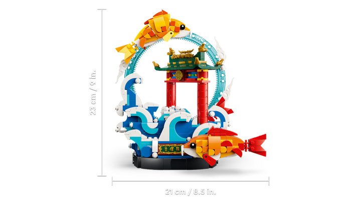 לגו Chinese Festivals - קרפיון קופץ מעל שער הדרקון (80120)-6