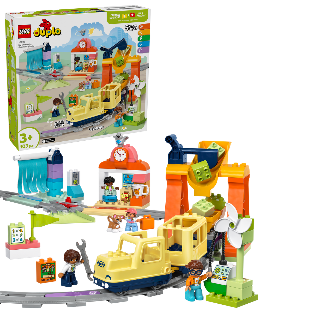 לגו DUPLO® - רכבת קהילתית אינטראקטיבית גדולה (10428)-2