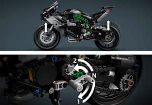 לגו Technic אופנוע Kawasaki Ninja H2R (42170)