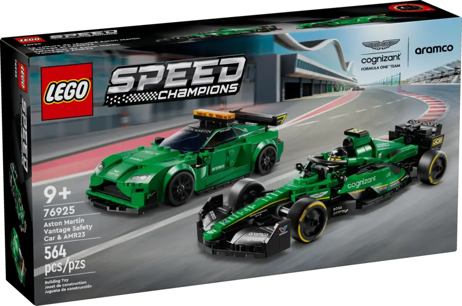 לגו (76925) Speed Champions רכב בטיחותי ודגם AMR23 של Aston Martin