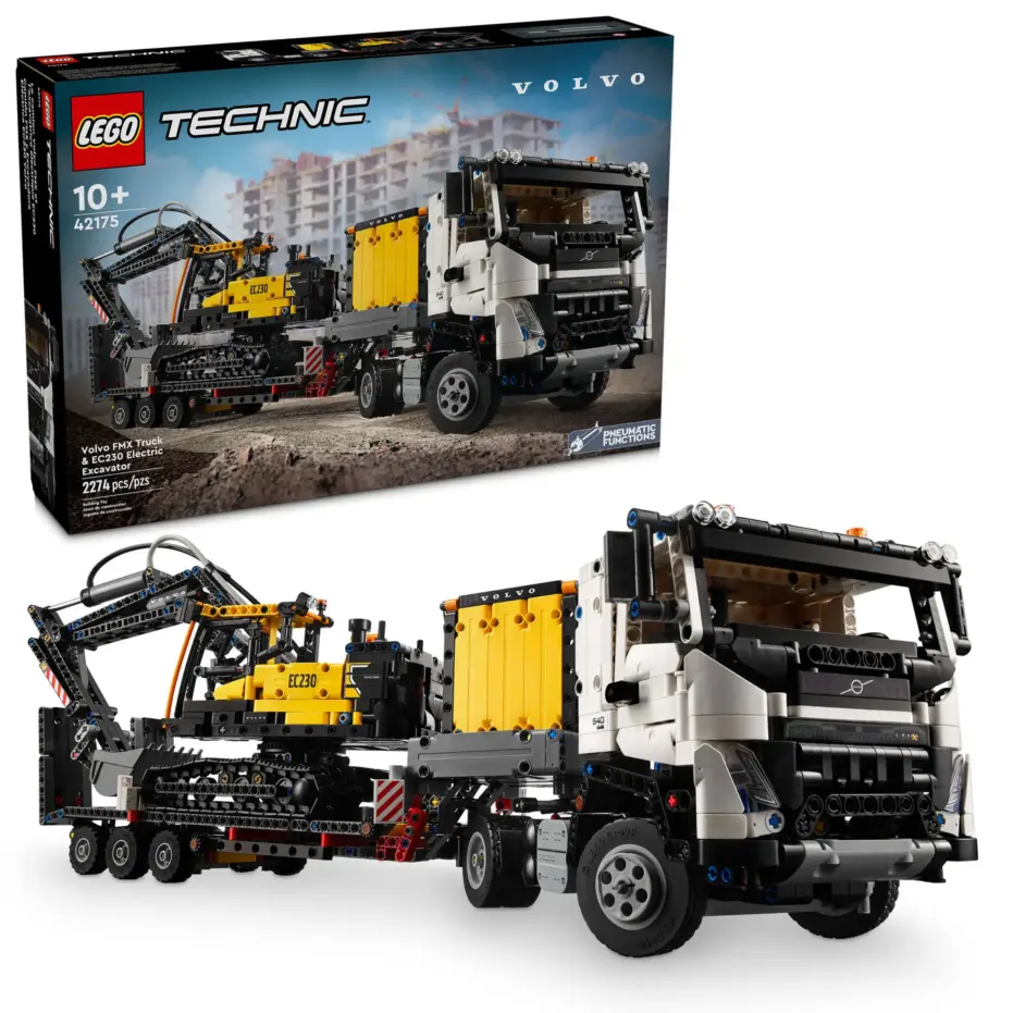 לגו Technic משאית Volvo FMX ומחפר EC230 חשמלי (42175)