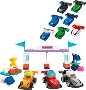 לגו DUPLO – מכוניות מרוץ ונהגים של צוות פורמולה 1 (10445)