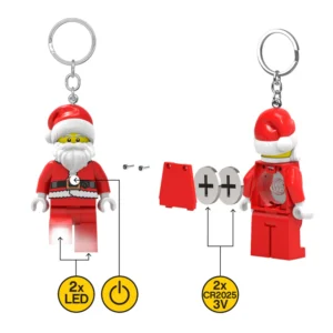 לגו מחזיק מפתחות עם תאורת LED - סנטה קלאוס (KE189H)